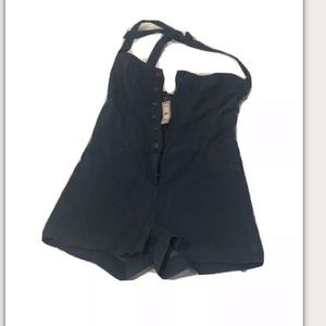 Jean denim button romper